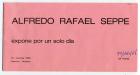 Alfredo Rafael Seppe expone por un solo día